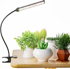 Grow Light for Indoor Plants Growing, 6000K Full Spectrum  Gooseneck Plant Lamp