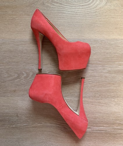 Neu ohne Etikett Giuseppe Zanotti Liza rosa Wildleder Peeptoe Plateau Pumps Größe EU 38/US 8 - Bild 3 von 10