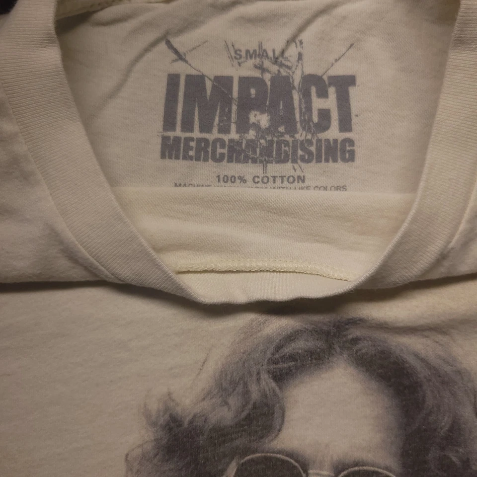 Camiseta para mujer John Lennon New York City Photo crema talla pequeña Foto 3 de 4