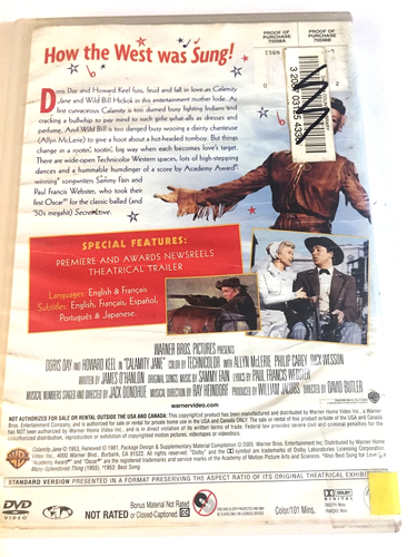 Calamity Jane Doris Day DVD Ships Same Day With Tracking - Picture 2 of 3