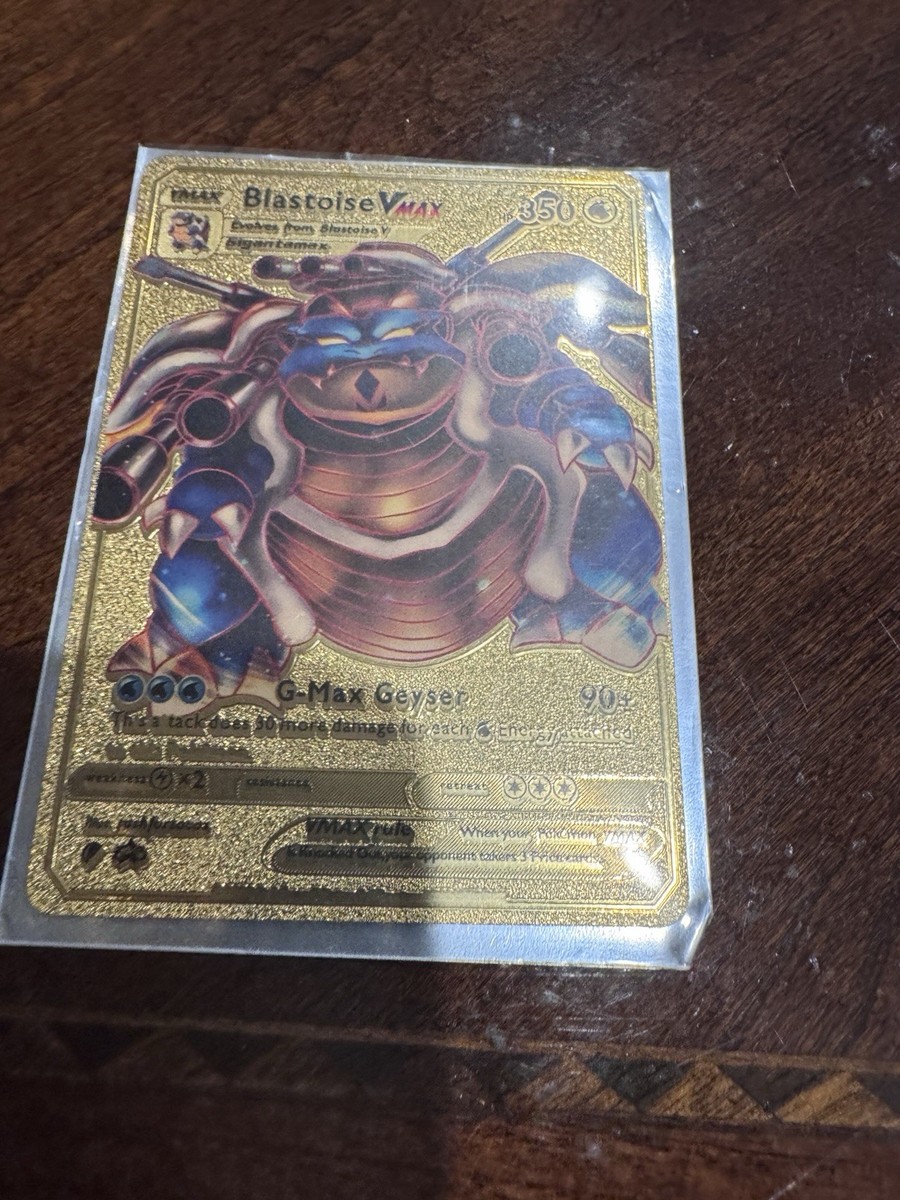 POKEMON TGC BLASTOISE VMAX PROMO GOLD FOIL CARD - PRINT