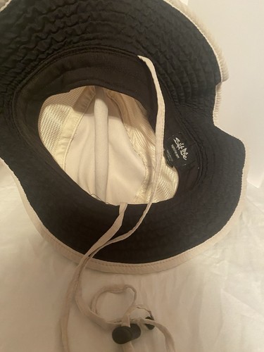 Salt Life Buschhut Kappe beige Spruch Logo breite Krempe Eimer Sonne Kinnriemen - Bild 6 von 6