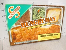 Swanson TV DINNER 1970s Hungry Man lasagna bread vintage frozen food box