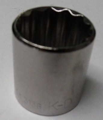 KD 533136 1/2'' Drive Socket 12 Pt 1-1/8'' Standard USA
