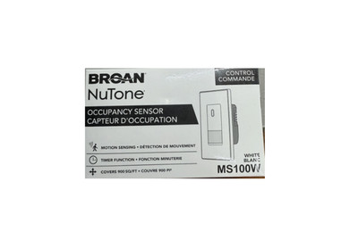 Broan NuTone MS100W Control Occupancy Sensory Motion Sensor light timer switch 