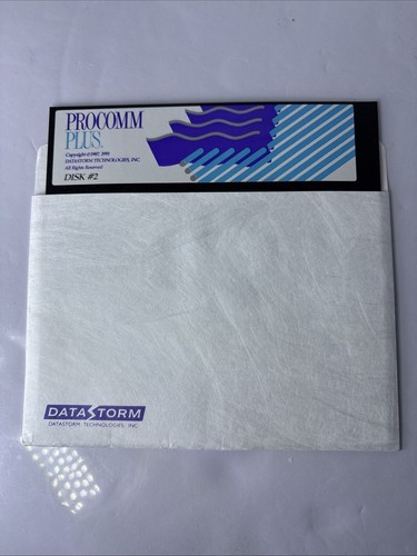 Procomm Plus Intuitive Communications Data Storm 1991 Big Box Floppy Disk - Picture 9 of 12