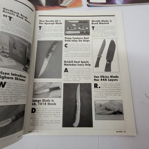 vtg lot of 13 Blade Knife magazine BLADE knife collector 1987-1996 #1 publicatio - Picture 11 of 21