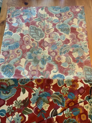 Quilting Cotton Red Floral With Flowers 3+ Yard Fresh Air By Chez Moi For Moda - Picture 5 of 6