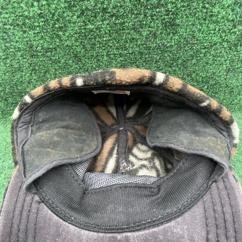 Vintage Fleece Camo Hat Size Small Made In USA Hunting Outdoor Cap Ear Flap Warm - Picture 7 of 8
