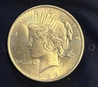 1922 Peace Dollar. Brilliant UNC From Roll. 90% Silver
