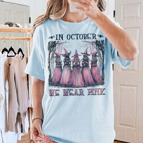 Im Oktober tragen wir rosa Shirt, Breast Cancer Awareness Shirt - Bild 10 von 12
