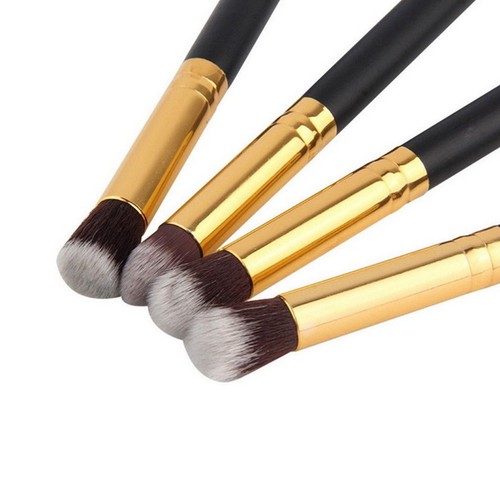  Juego de 2 brochas de maquillaje profesional de 8 piezas rubores cosméticos delineadores de ojos portátiles - Imagen 5 de 11