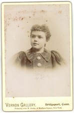 CDV Circa 1890s W. Kurtz Cute Girl Fancy Dress Bridgeport Connecticut CDV Circa 1890s W. Kurtz Cute Girl Fancy Dress Bridgeport Connecticut