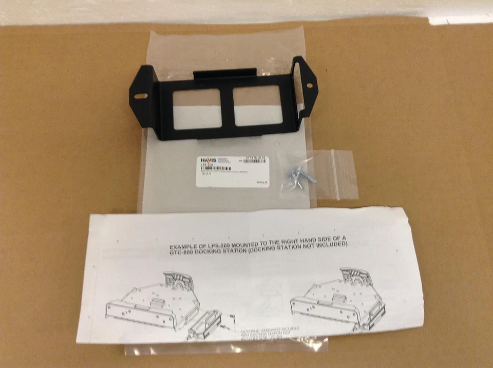 NEW Havis LPS-208 Accessory Bracket For Panel Mounting w/ Manual & Screws - Image 2 of 4