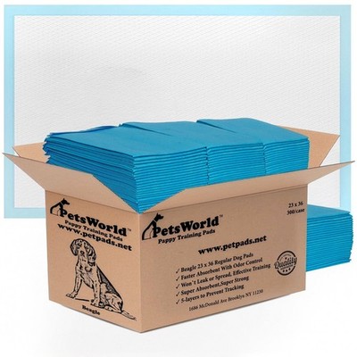 PetsWorld 300 Count Puppy Pads 23x36 Leak Proof Value Pack FREESHIP