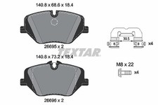TEXTAR Bremsbelagsatz, Scheibenbremse Vorderachse u.a. für BMW, MINI