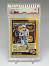 DRAKE MAYE 2024 SCORE ROOKIE FOOTBALL POP 1 GOLD PATRIOTS RC PSA 9