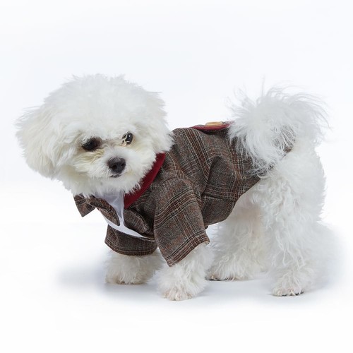 Dog Tuxedo Shirt for Small Dog Cat Wedding Party Christmas Costume Puppy Form... - Picture 5 of 6