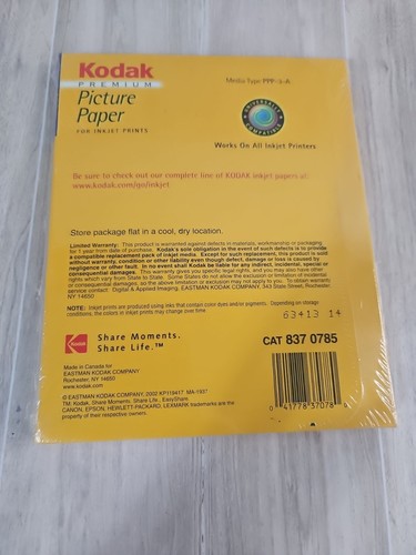 Kodak Premium Picture Paper 4 x 6 inch 041778370780 100 Sheets - Picture 6 of 9