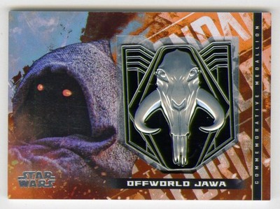 2020 Star Wars The Mandalorian Medallion Trading Card M-JM Offworld Jawa Topps