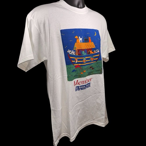 2006 The Humane Society Graphic Animal Print Member White T-Shirt Size Large - Picture 3 of 8