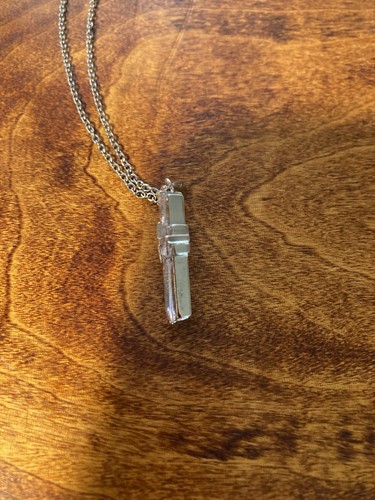 Sterling Silver + Cubic Zirconia Cross Pendant On Stainless Steel 19 in Chain - Picture 3 of 8