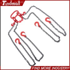 Findmall 5/16Inch×5FT Chain Sling G80 11000Lbs 4 Legs Lifting Chain W/Adjusters