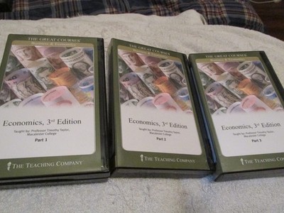 Great Courses ECONOMICS 3rd Edition ISSUES 1-3 6 DVD SET with 3 Guide Books