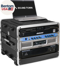 Lightweight 8U PA DJ Rack/Road Case with 7U Rack Space, ABS Construction, 19  De