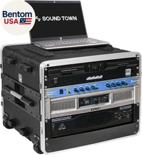 Lightweight 8U PA DJ Rack/Road Case with 7U Rack Space, ABS Construction, 19” De