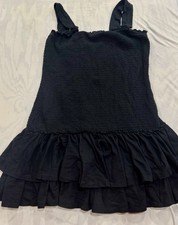 American Eagle Women’s Short Black Dress Ruffle Bottom New With Tags