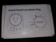 2 Pack Europe Travel Plug Adapter With 2 USB Ports 1 AC Type Outlet New