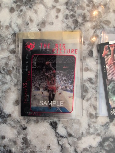 SAMPLE RARE Michael Jordan 2 Card Lot Acetate/Clearly & Holo - Picture 13 of 24