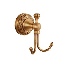 Wall Mounted Bathroom Robe Hook Towel Hanger Antique Brass Pattern Bronze
