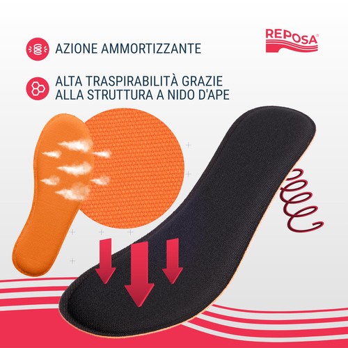 REPOSA Memory Step Solette Scarpe Uomo e Donna con Tecnologia Memory Certificata - Foto 11 di 24