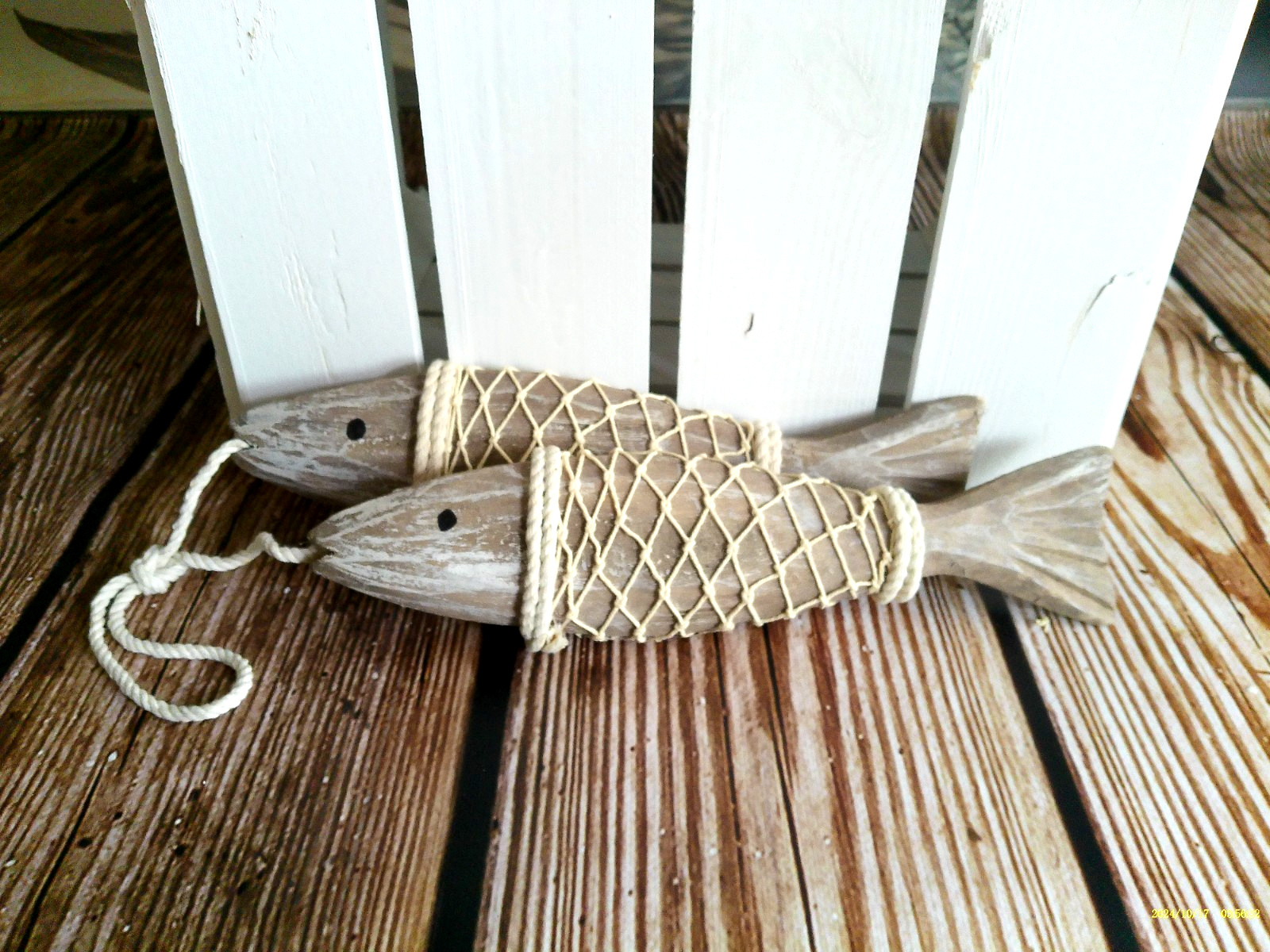 Badezimmer Deko, lebensgroße Holzfische, Shabby, Landhaus, Handarbeit, Unikate