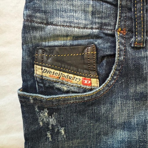 Jeans ajustados Diesel Grupee súper ajustados W25 L32 azul desgastado elástico - Imagen 5 de 9