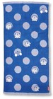 Kusunoki Bridge Crest Doraemon Gingham Jacquard Bath Towel, 60x120cm, Blue