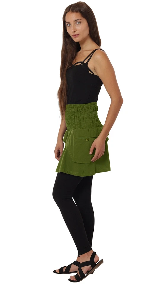 Minirock aus Baumwolle, Bund dehnbar, mit Taschen, Rock Modell Nr. 56  - Bild 2 von 2