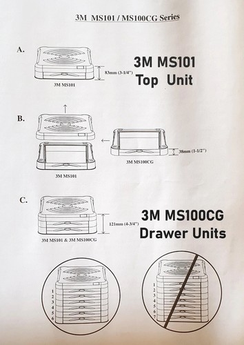3M MS100 Monitor Stand Drawer NEW - Picture 5 of 6