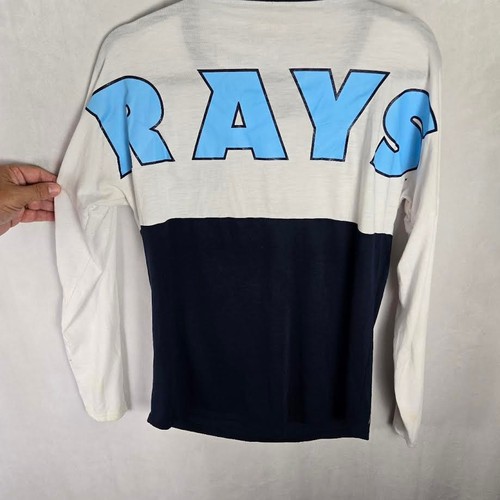 MLB Major League Fitness Tampa Bay Rays Long Sleeve Shirt Womens Oversized Small - Picture 3 of 9