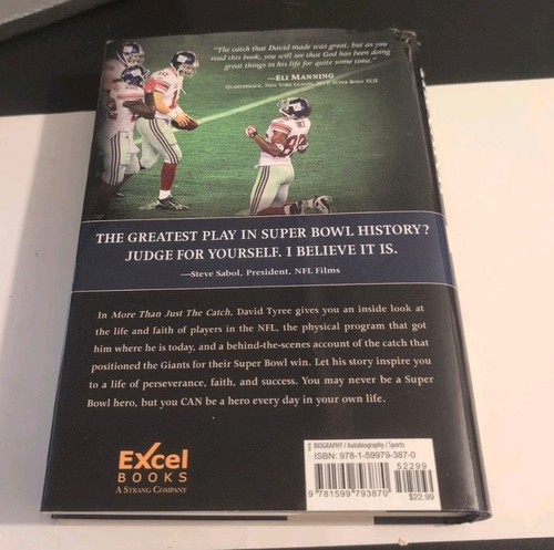 David Tyree autographed book More Than Just The Catch NFL New York Giants - Imagen 10 de 10