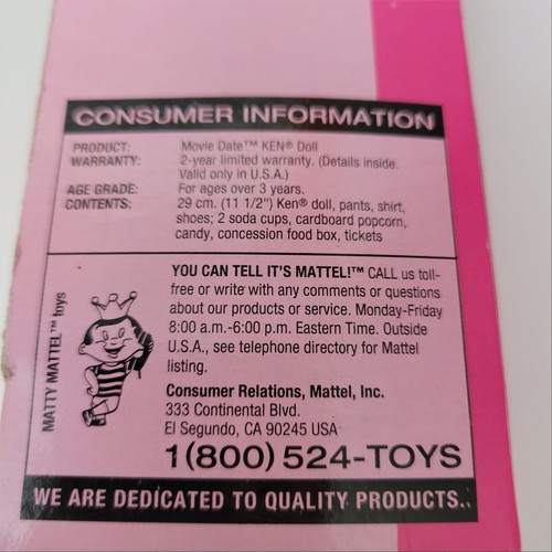 Barbie palomitas de maíz caramelo cabello con raíces marrones fecha de la película Ken 2000 vintage #28731  - Imagen 12 de 20