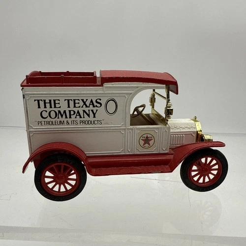 VINTAGE TEXACO THE ERTL CO 1913 FORD MODEL T VAN TRUCK BANK W/ KEY