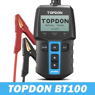   Car Battery Analyzer TOPDON BT100 12V Load & Voltage Test Tool for Vehicles