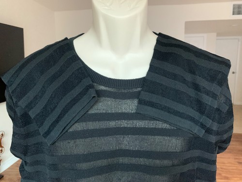 ARMANI EXCHANGE Mens Round Neck Black Knit Sheer Sweater Top Blouse Sz XL - Picture 10 of 24