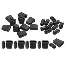 10set Kitchen Sink Rack Feet with 5mm ID x10mm OD Bumpers Cover, Black