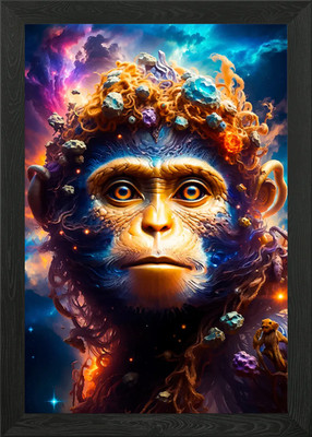 Affenkönig gerahmtes Wandbild Poster Leinwanddruck Bild