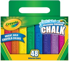 2 Pack - Crayola Washable Sidewalk Chalk-Assorted Colors 48/Pkg - 51-2048