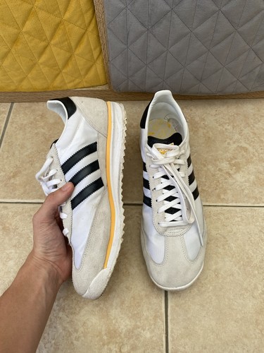 Adidas Originals SL 72 RS Trainers Shoes White Black Yellow Size 10.5uk IH4823 - Picture 10 of 20